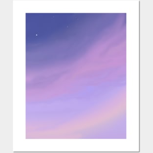 pink and purple sky sunset aesthetic Posters and Art